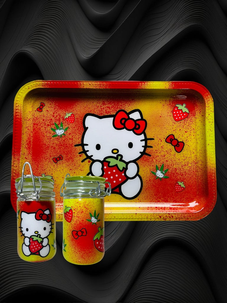 Strawberry Hello Kitty Rolling Tray