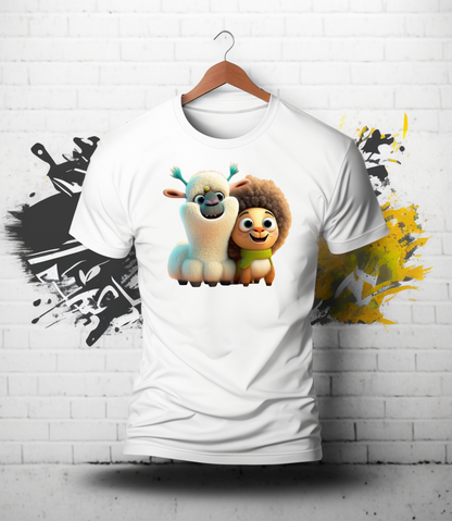 Cute Cartoon Llama PNG design