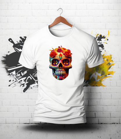 Detailed Sugar Skull PNG design