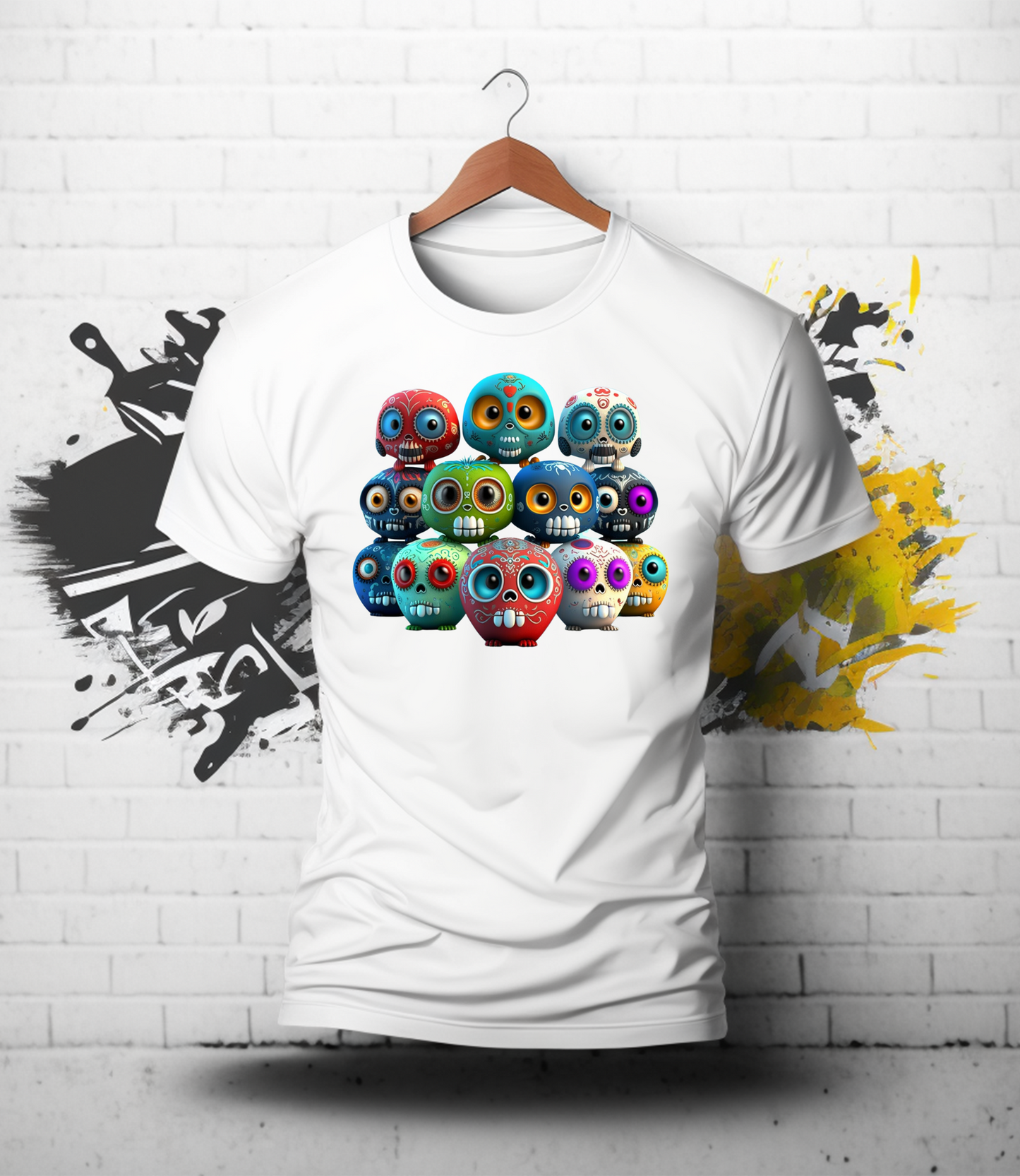 Cute Sugar Skull Stack PNG