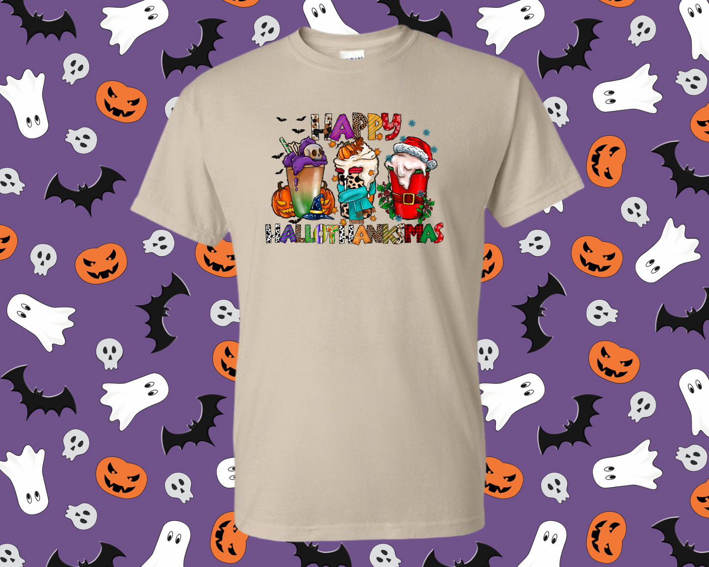 Happy Hallothanksmas Coffee Shirt