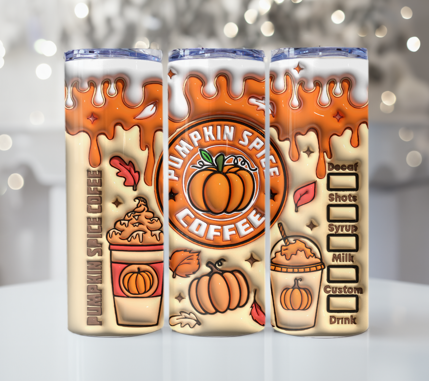 Pumpkin Spice 3D Sbux Tumbler