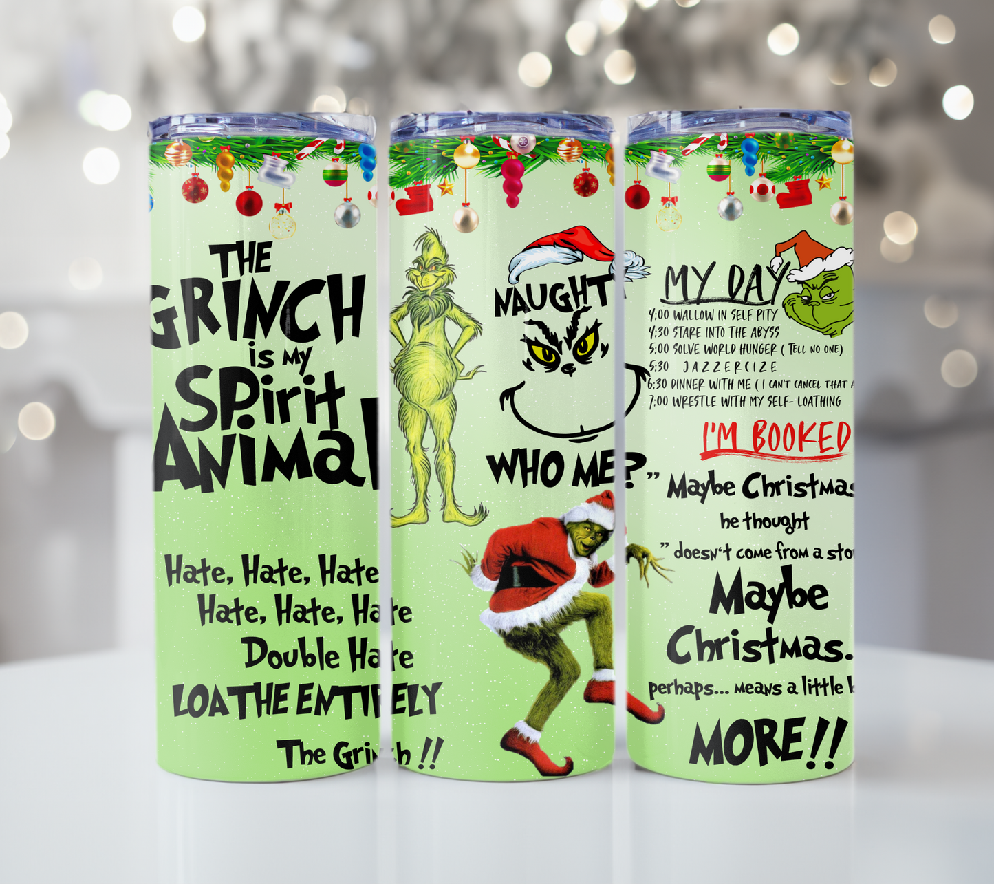 Grinch's Sass Green Tumbler