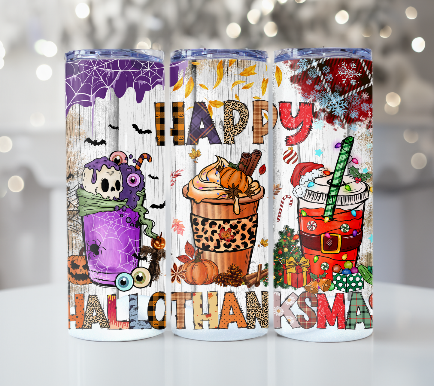 Happy Hallothanksmas Coffee Tumbler