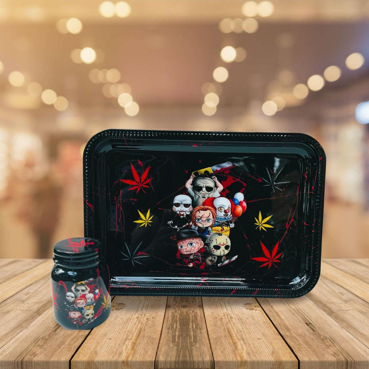 Horror Crew Rolling Tray: Handmade Stoner Gift