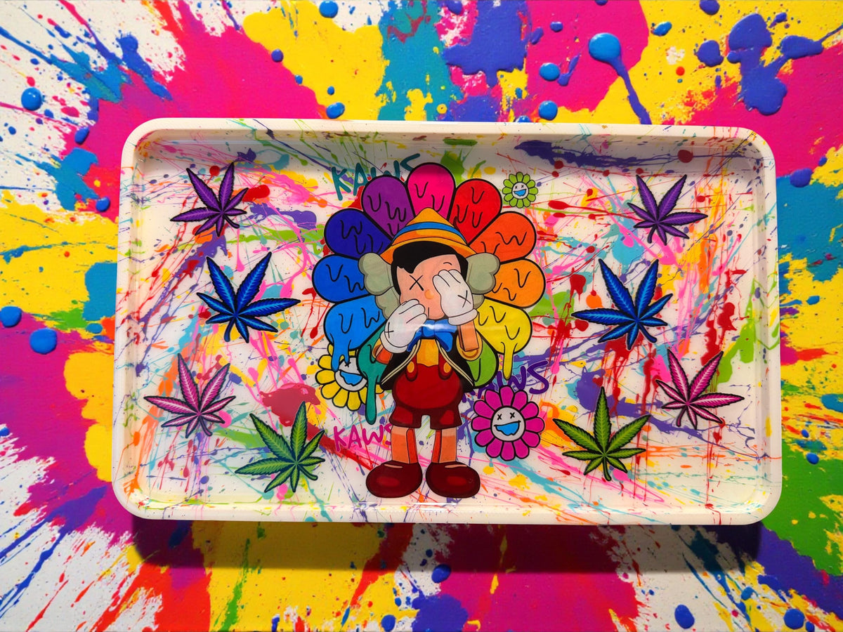 Color Splash Rolling Tray | Street Art Inspired Stash Tray (3D Printed)