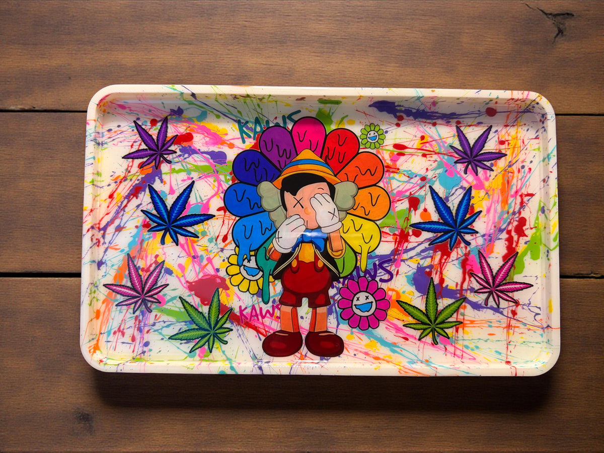 Color Splash Rolling Tray | Street Art Inspired Stash Tray (3D Printed)