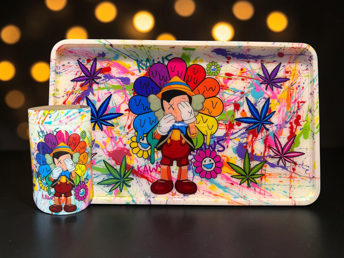 Color Splash Rolling Tray | Street Art Inspired Stash Tray (3D Printed)