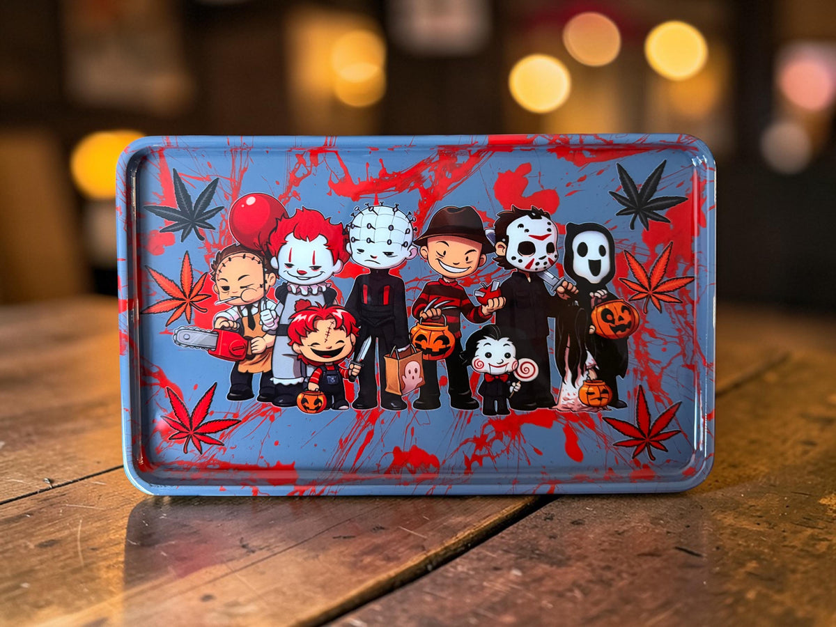 Mini Horror Crew Rolling Tray: Handmade Stoner Gift