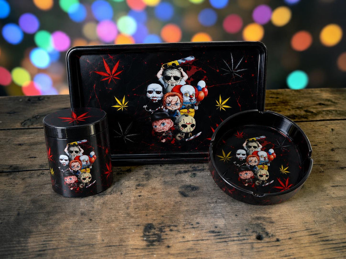 Horror Crew Rolling Tray: Handmade Stoner Gift