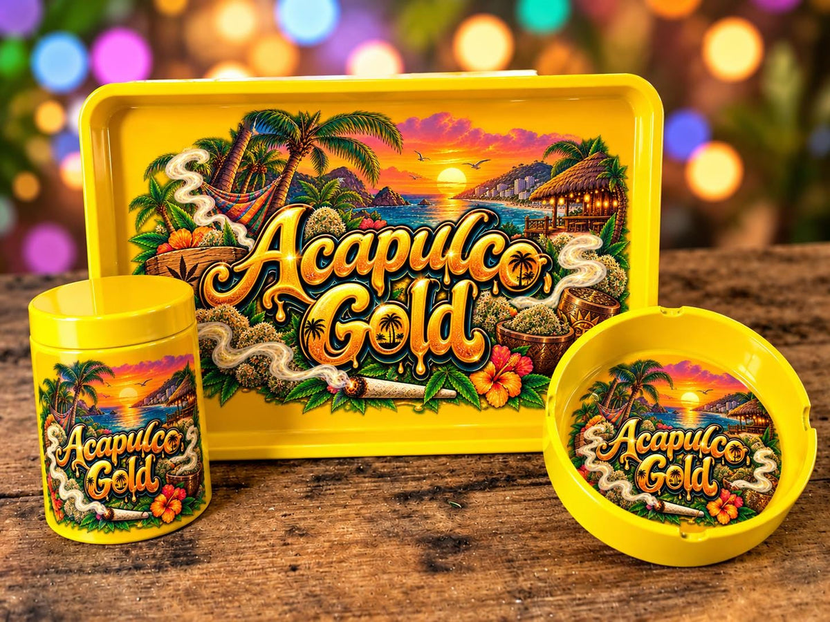 Acapulco Gold Rolling Tray Set