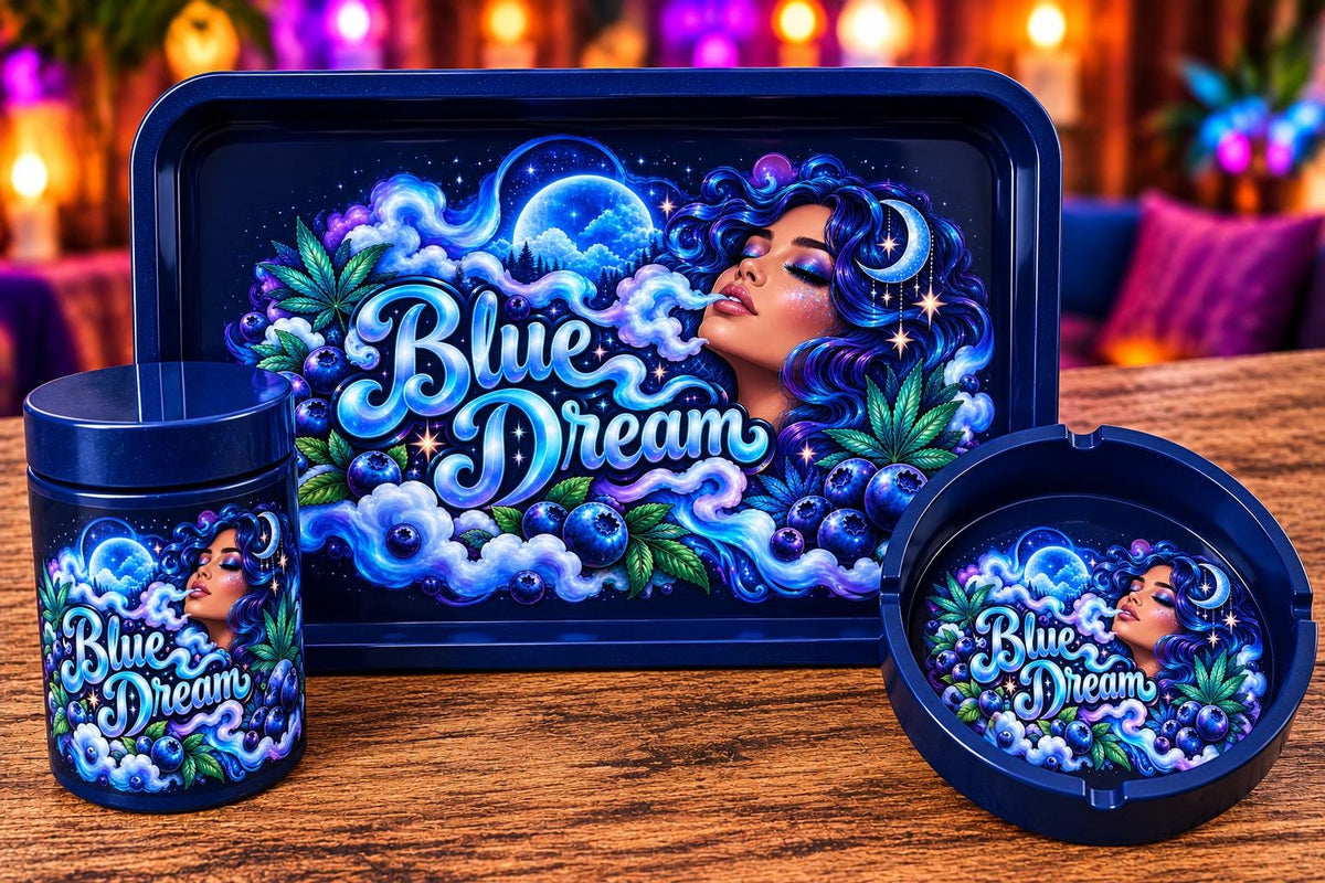 Blue Dream Rolling Tray Set