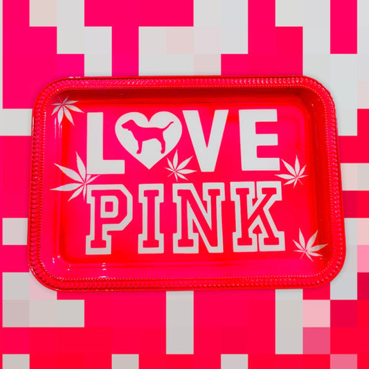 Love Pink Rolling Tray